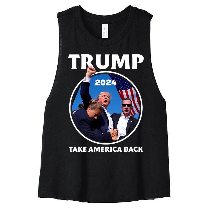 Donald Trump HeLl Never Stop Fighting To Save America Women's Racerback Cropped Tank