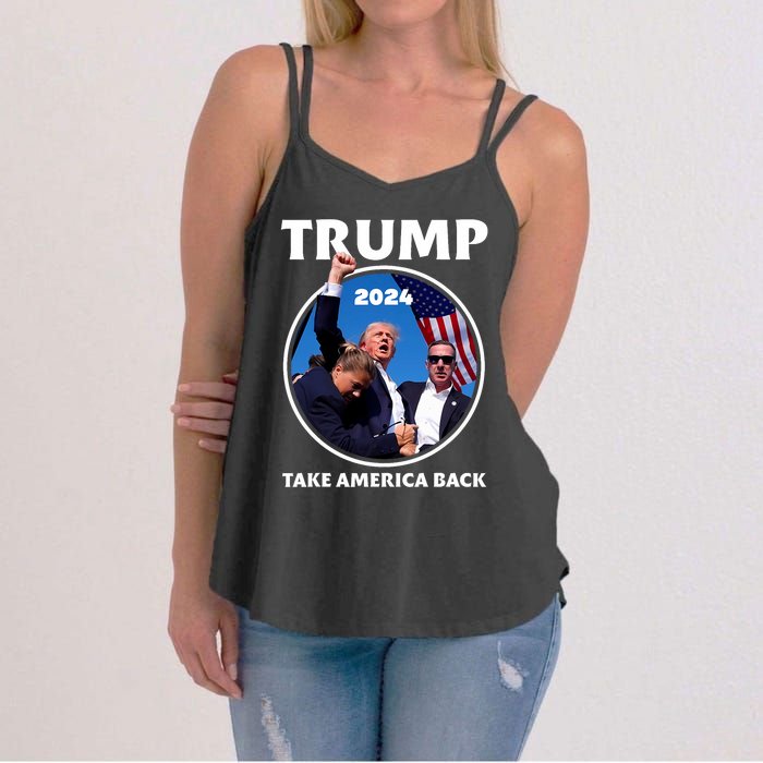 Donald Trump HeLl Never Stop Fighting To Save America Women's Strappy Tank