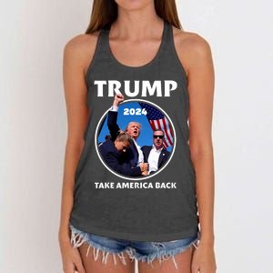 Donald Trump HeLl Never Stop Fighting To Save America Women's Knotted Racerback Tank