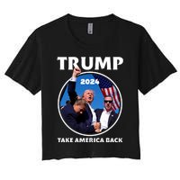 Donald Trump HeLl Never Stop Fighting To Save America Women's Crop Top Tee