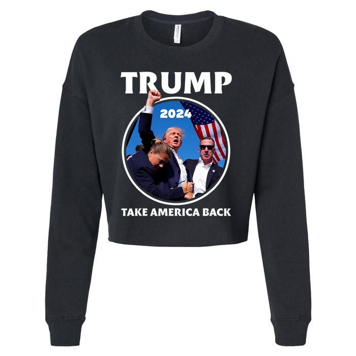 Donald Trump HeLl Never Stop Fighting To Save America Cropped Pullover Crew