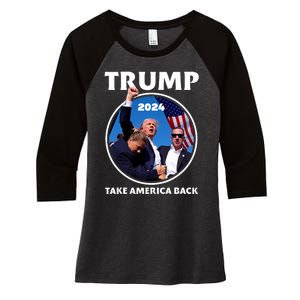 Donald Trump HeLl Never Stop Fighting To Save America Women's Tri-Blend 3/4-Sleeve Raglan Shirt