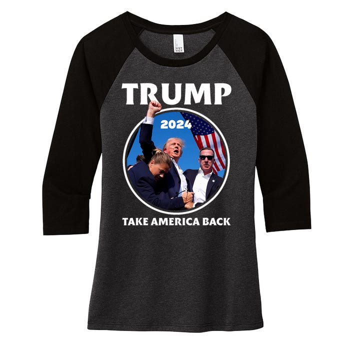 Donald Trump HeLl Never Stop Fighting To Save America Women's Tri-Blend 3/4-Sleeve Raglan Shirt