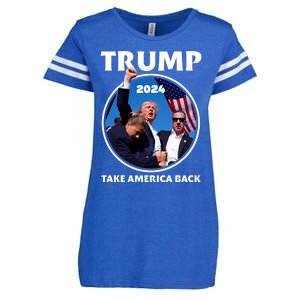 Donald Trump HeLl Never Stop Fighting To Save America Enza Ladies Jersey Football T-Shirt