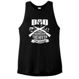 Dad The Hunter Myth The Legend Cute Gift Ladies PosiCharge Tri-Blend Wicking Tank