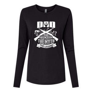 Dad The Hunter Myth The Legend Cute Gift Womens Cotton Relaxed Long Sleeve T-Shirt