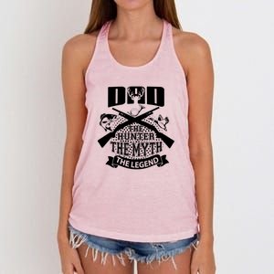 Dad The Hunter Myth The Legend Cute Gift Women's Knotted Racerback Tank