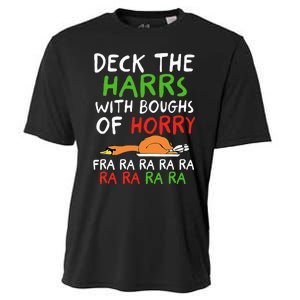 Deck The Harrs With Boughs Of Horry Fra Ra Ra Ra Goose Xmas Cooling Performance Crew T-Shirt