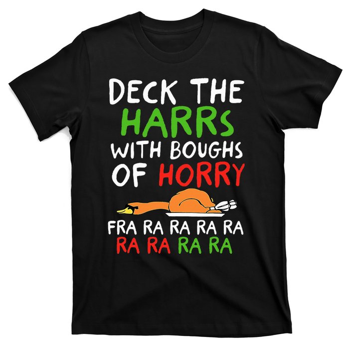 Deck The Harrs With Boughs Of Horry Fra Ra Ra Ra Goose Xmas T-Shirt