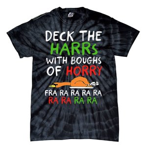 Deck The Harrs With Boughs Of Horry Fra Ra Ra Ra Goose Xmas Tie-Dye T-Shirt