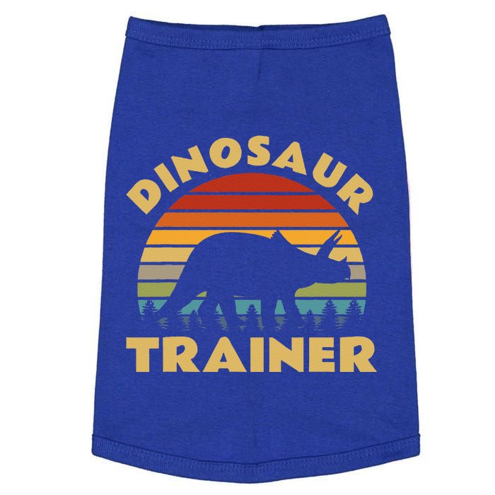 Dinosaur Trainer Halloween Costume Retro Sunset Dino Outline Doggie Tank