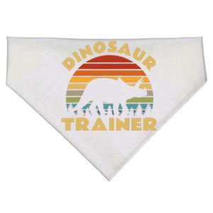 Dinosaur Trainer Halloween Costume Retro Sunset Dino Outline USA-Made Doggie Bandana