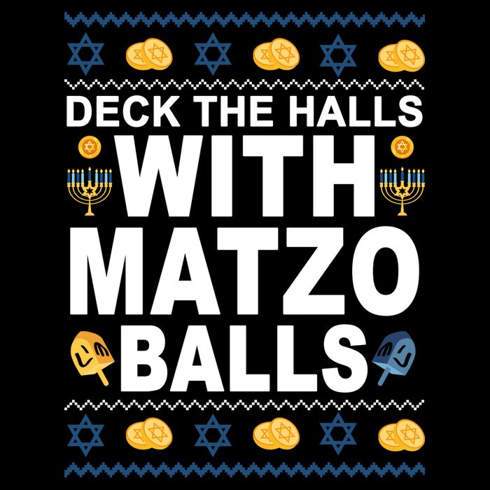 Deck The Halls With Matzo Balls Jewish Toddler Sweatshirt