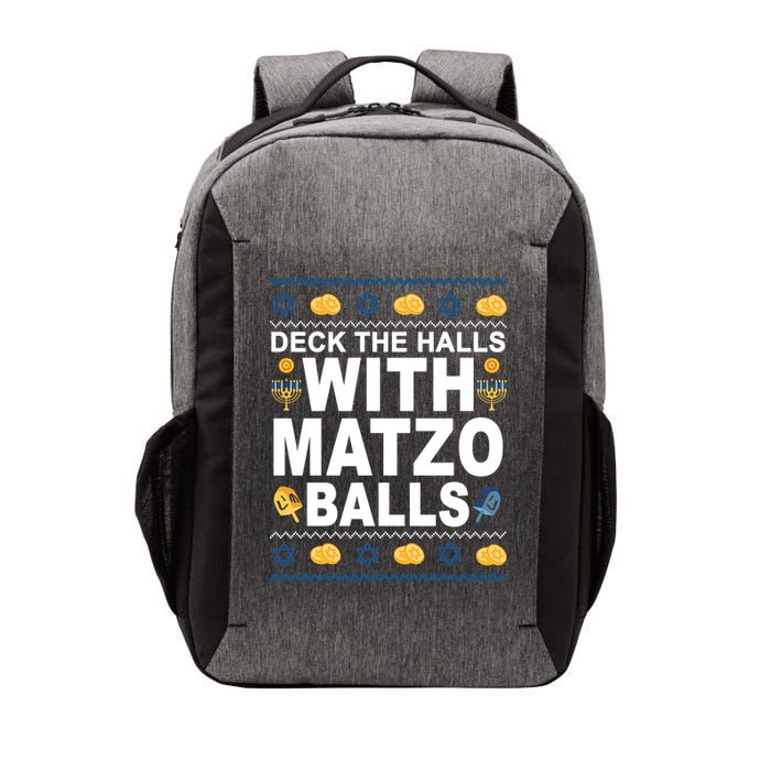 Deck The Halls With Matzo Balls Jewish Vector Backpack
