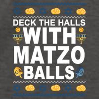 Deck The Halls With Matzo Balls Jewish Vector Backpack