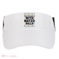 Deck The Halls With Matzo Balls Jewish Adult Drive Performance Visor