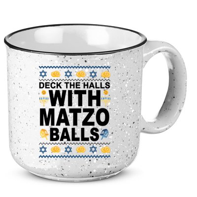 Deck The Halls With Matzo Balls Jewish 15oz Campfire Ceramic Mug