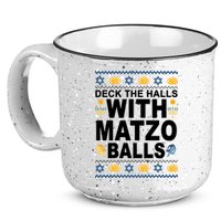 Deck The Halls With Matzo Balls Jewish 15oz Campfire Ceramic Mug