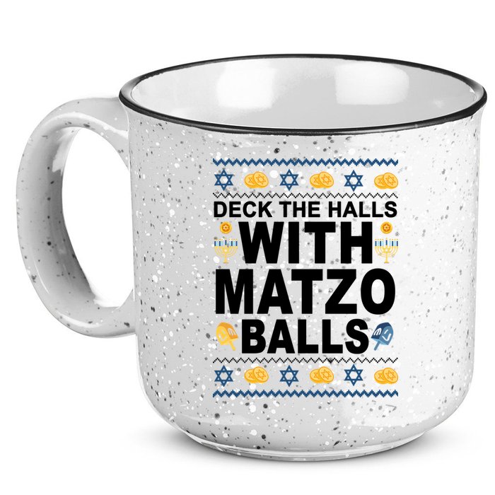Deck The Halls With Matzo Balls Jewish 15oz Campfire Ceramic Mug