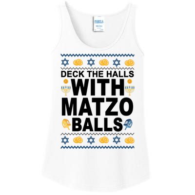 Deck The Halls With Matzo Balls Jewish Ladies Essential Tank