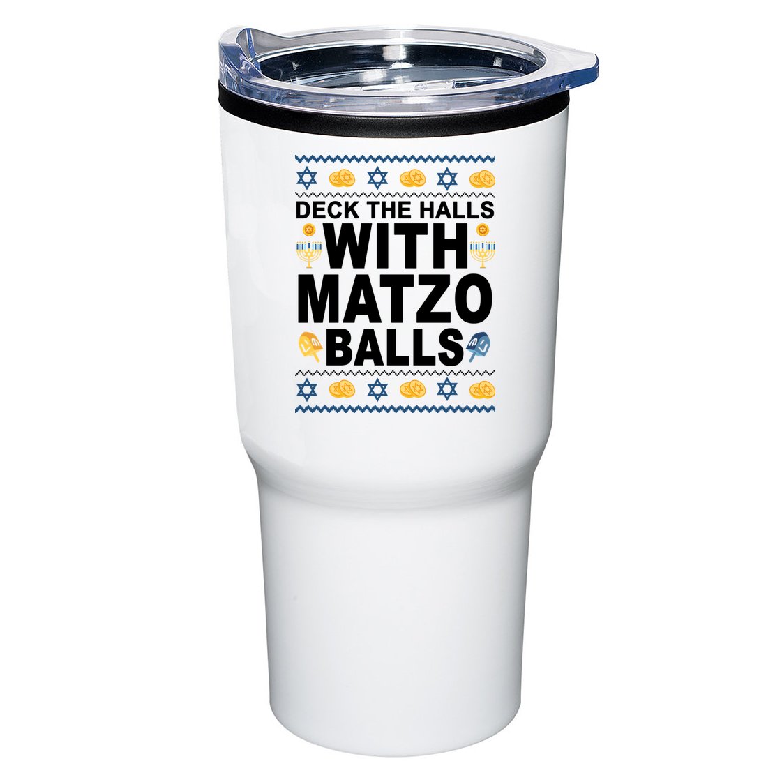Deck The Halls With Matzo Balls Jewish Tumbler