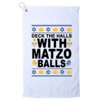 Deck The Halls With Matzo Balls Jewish Platinum Collection Golf Towel