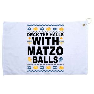 Deck The Halls With Matzo Balls Jewish Grommeted Golf Towel