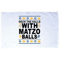 Deck The Halls With Matzo Balls Jewish Microfiber Hand Towel