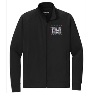 Deck The Halls And Not Your Husband Christmas Stretch Full-Zip Cadet Jacket