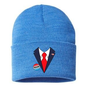 Donald Trump Halloween Costume Funny Sustainable Knit Beanie