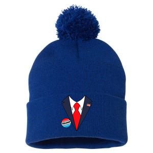 Donald Trump Halloween Costume Funny Pom Pom 12in Knit Beanie