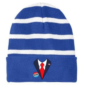 Donald Trump Halloween Costume Funny Striped Beanie with Solid Band