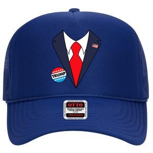 Donald Trump Halloween Costume Funny High Crown Mesh Back Trucker Hat