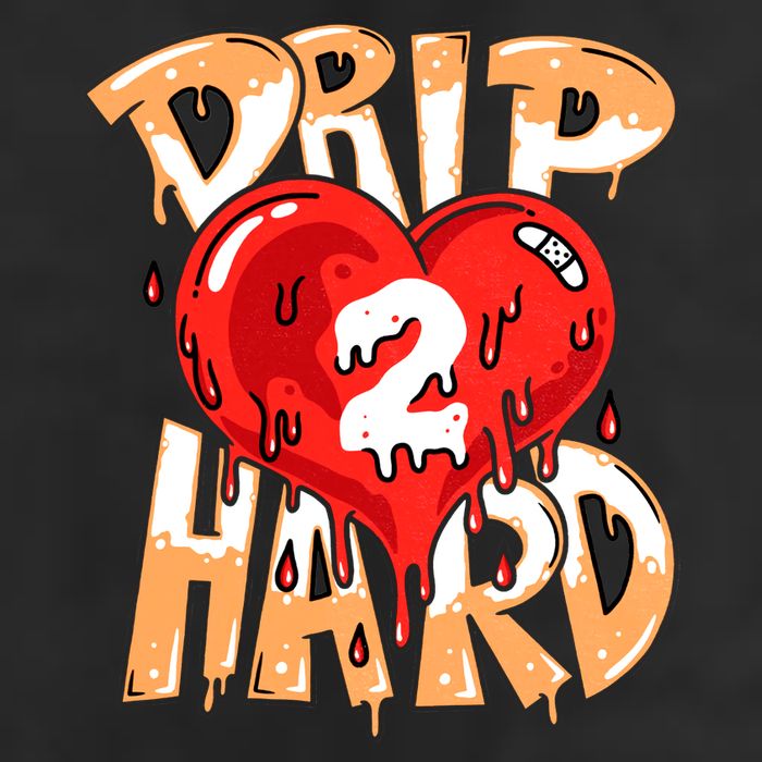 Drip Too Hard Heart Dripping Cool Swag Team Matching Sneaker Gift Idea Cool Comfort Performance Bucket Hat