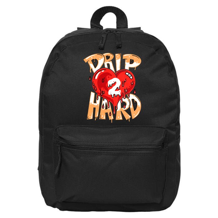 Drip Too Hard Heart Dripping Cool Swag Team Matching Sneaker Gift Idea 16 in Basic Backpack