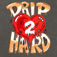 Drip Too Hard Heart Dripping Cool Swag Team Matching Sneaker Gift Idea Cotton Canvas Backpack