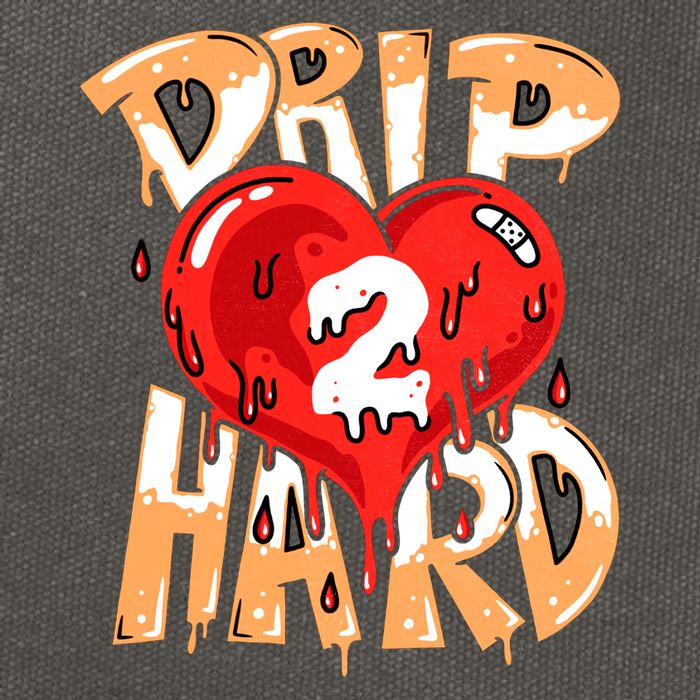Drip Too Hard Heart Dripping Cool Swag Team Matching Sneaker Gift Idea Cotton Canvas Backpack