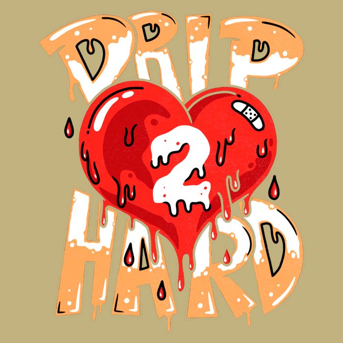 Drip Too Hard Heart Dripping Cool Swag Team Matching Sneaker Gift Idea Button