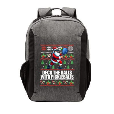 Deck The Halls Ugly Christmas Sweater Pickleball Memes Vector Backpack