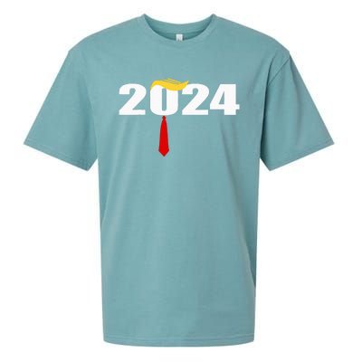 Donald Trump Hair Tie Donald Trump 2024 President Sueded Cloud Jersey T-Shirt