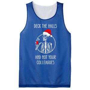 Deck The Halls And Not Your Colleagues Merry Christmas Mesh Reversible Basketball Jersey Tank