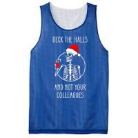 Deck The Halls And Not Your Colleagues Merry Christmas Mesh Reversible Basketball Jersey Tank