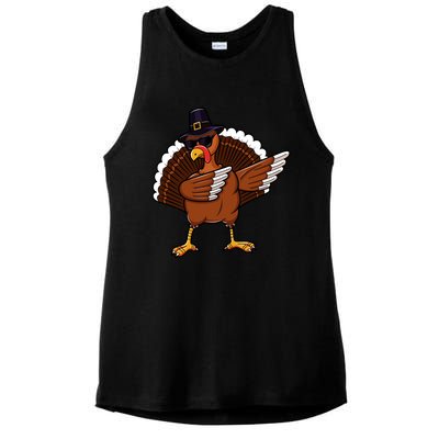 Dabbing Turkey Happy Turkey Day Dab Thanksgiving Gift Funny Gift Ladies PosiCharge Tri-Blend Wicking Tank