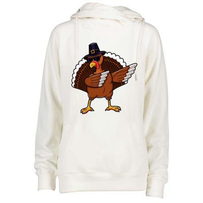 Dabbing Turkey Happy Turkey Day Dab Thanksgiving Gift Funny Gift Womens Funnel Neck Pullover Hood