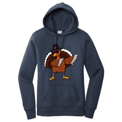 Dabbing Turkey Happy Turkey Day Dab Thanksgiving Gift Funny Gift Women's Pullover Hoodie