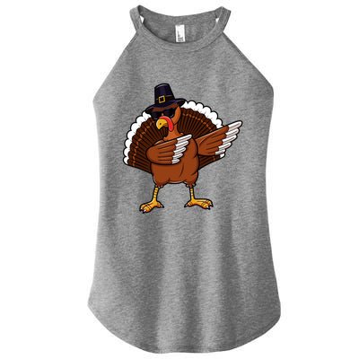 Dabbing Turkey Happy Turkey Day Dab Thanksgiving Gift Funny Gift Women's Perfect Tri Rocker Tank