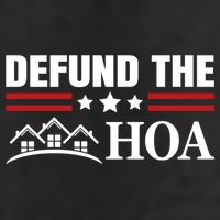 DEFUND THE HOA Homeowners Association 7 Panel Mesh Trucker Snapback Hat