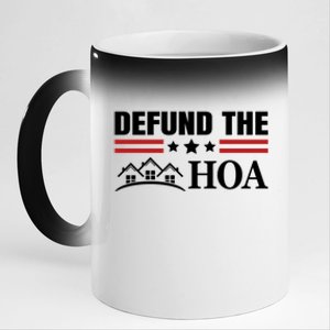 DEFUND THE HOA Homeowners Association 11oz Black Color Changing Mug