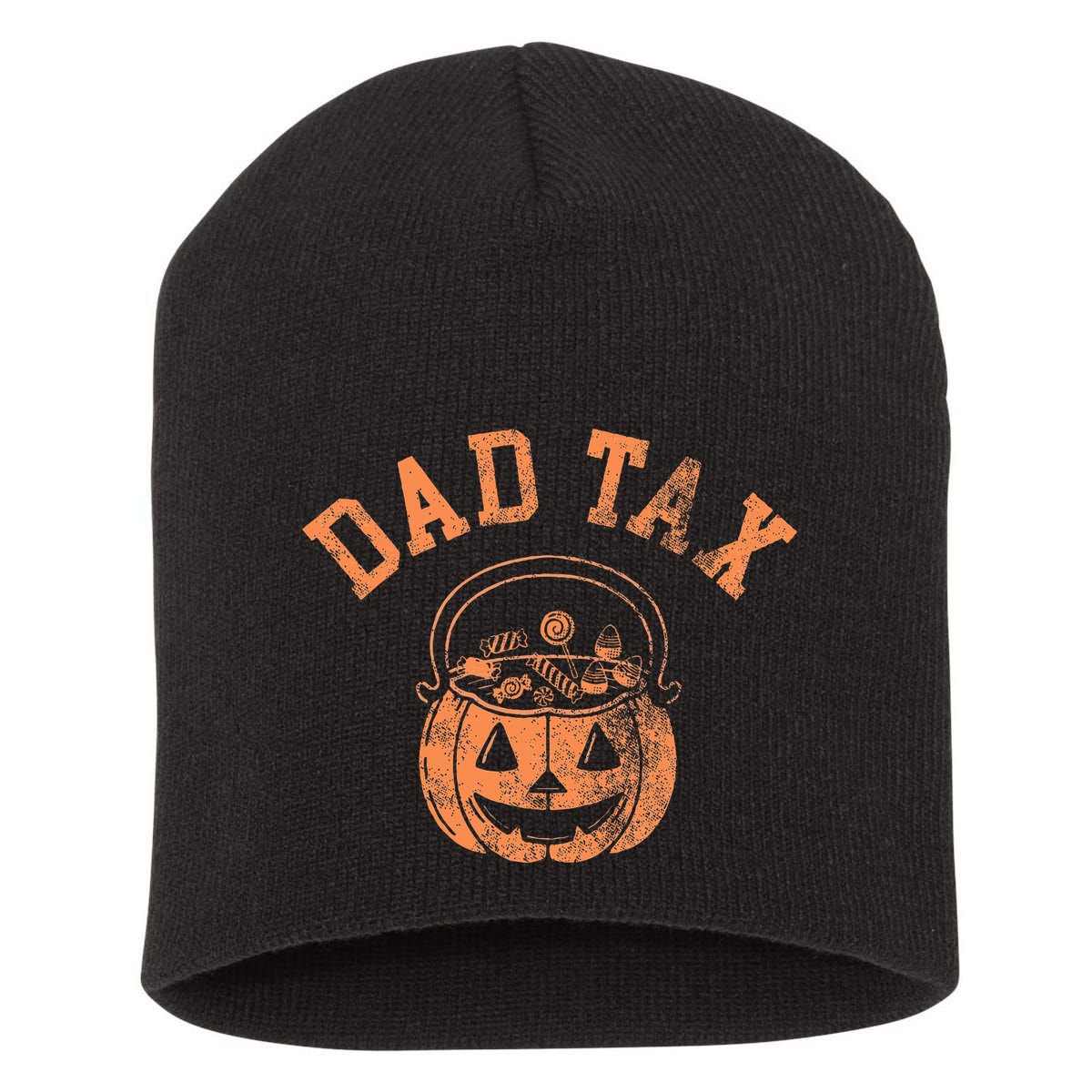 Dad Tax Halloween Trick Or Treat Candy Pumkin Dad Joke Short Acrylic Beanie