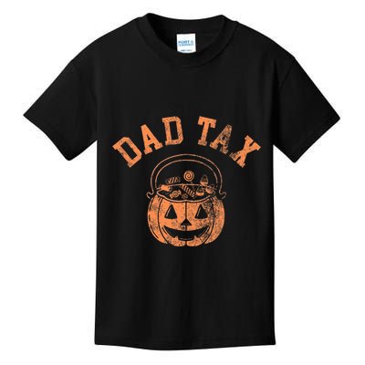 Dad Tax Halloween Trick Or Treat Candy Pumkin Dad Joke Kids T-Shirt